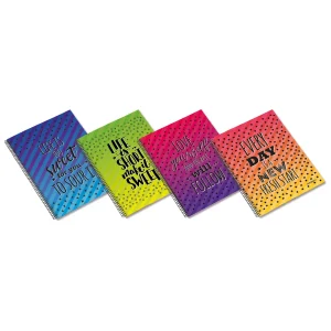 Caderno Espiral PP A4 80F 90G Think Stripes Quadriculado