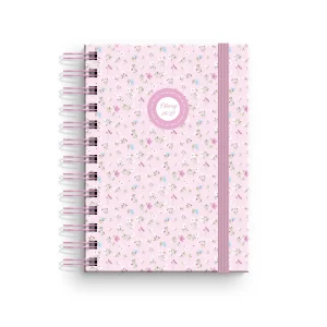 Agenda Escolar A6 Cute Pink Moonflower