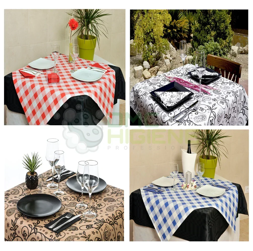 Toalhas de Mesa Decoradas em Bloco Xadrez - Image 4